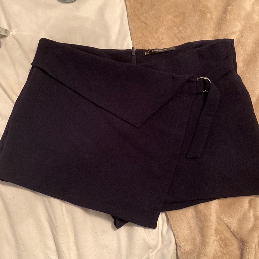 Navy Blue Zara Dressy Envelope Shorts